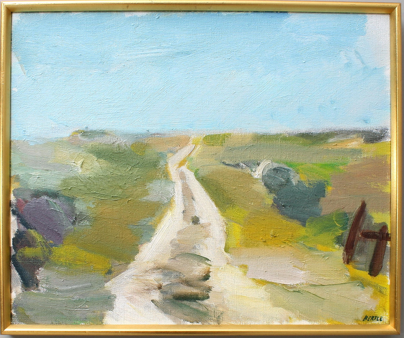 LARS BERTLE. olja på duk, landskap Fårö, signerad Bertle.