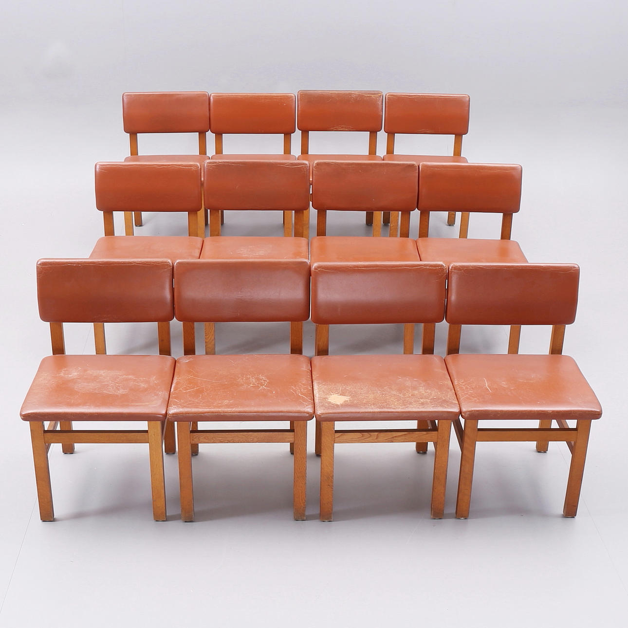 STOLAR, 12 st, ek, skinn.