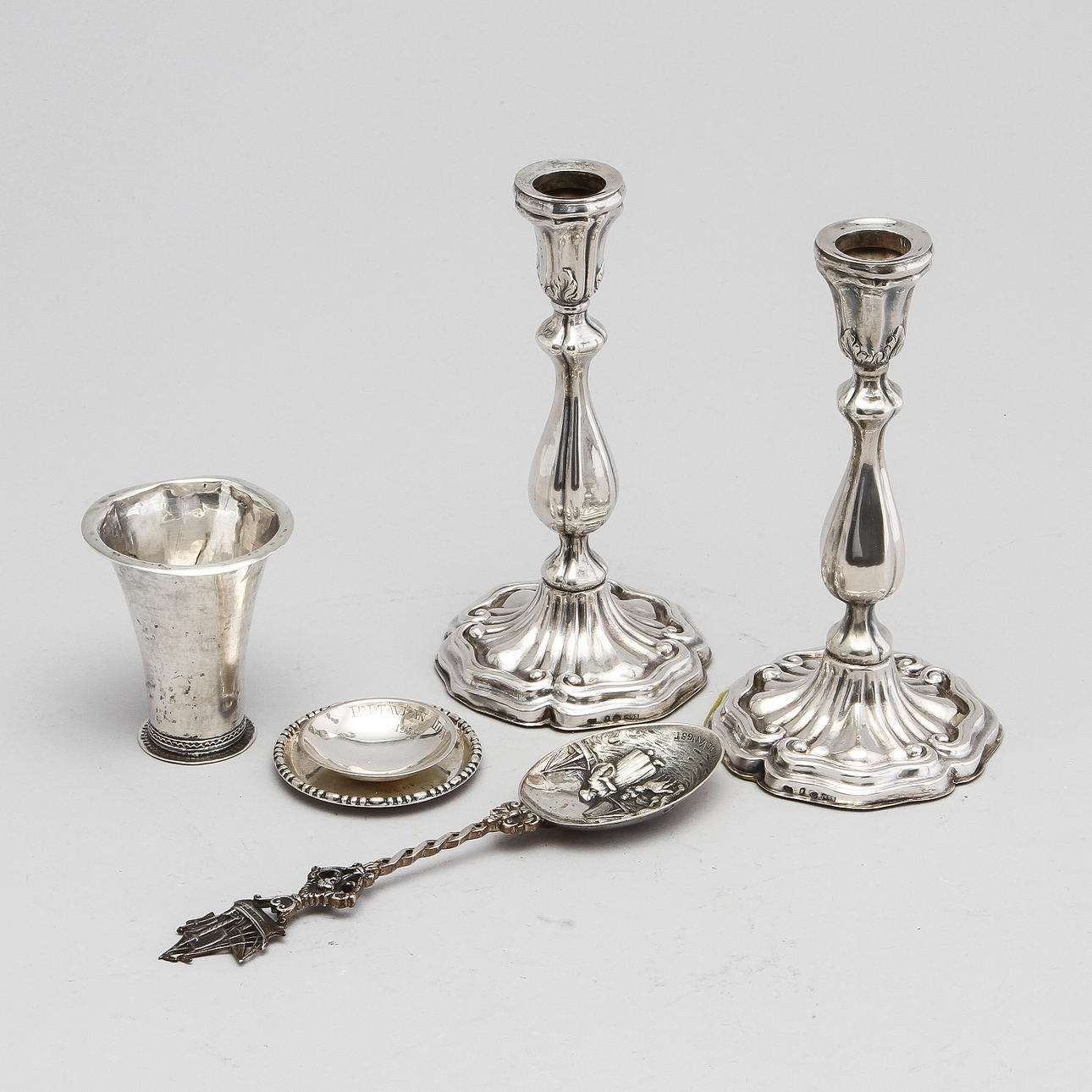 PARTI SILVER, 6 delar, bl a 1800-tal.