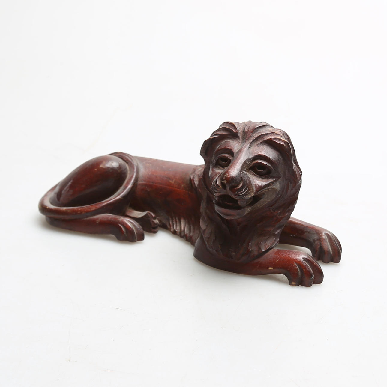 SKULPTUR, trä, lejon, 1900-tal.