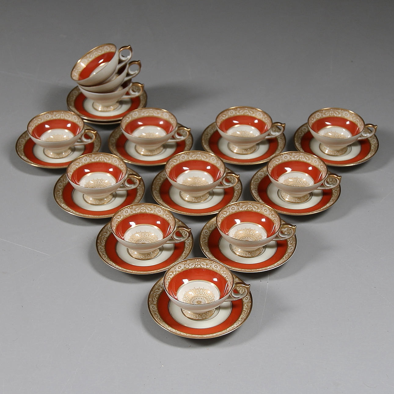 MOCCASERVIS, 25 delar, porslin, Bavaria, Tyskland.