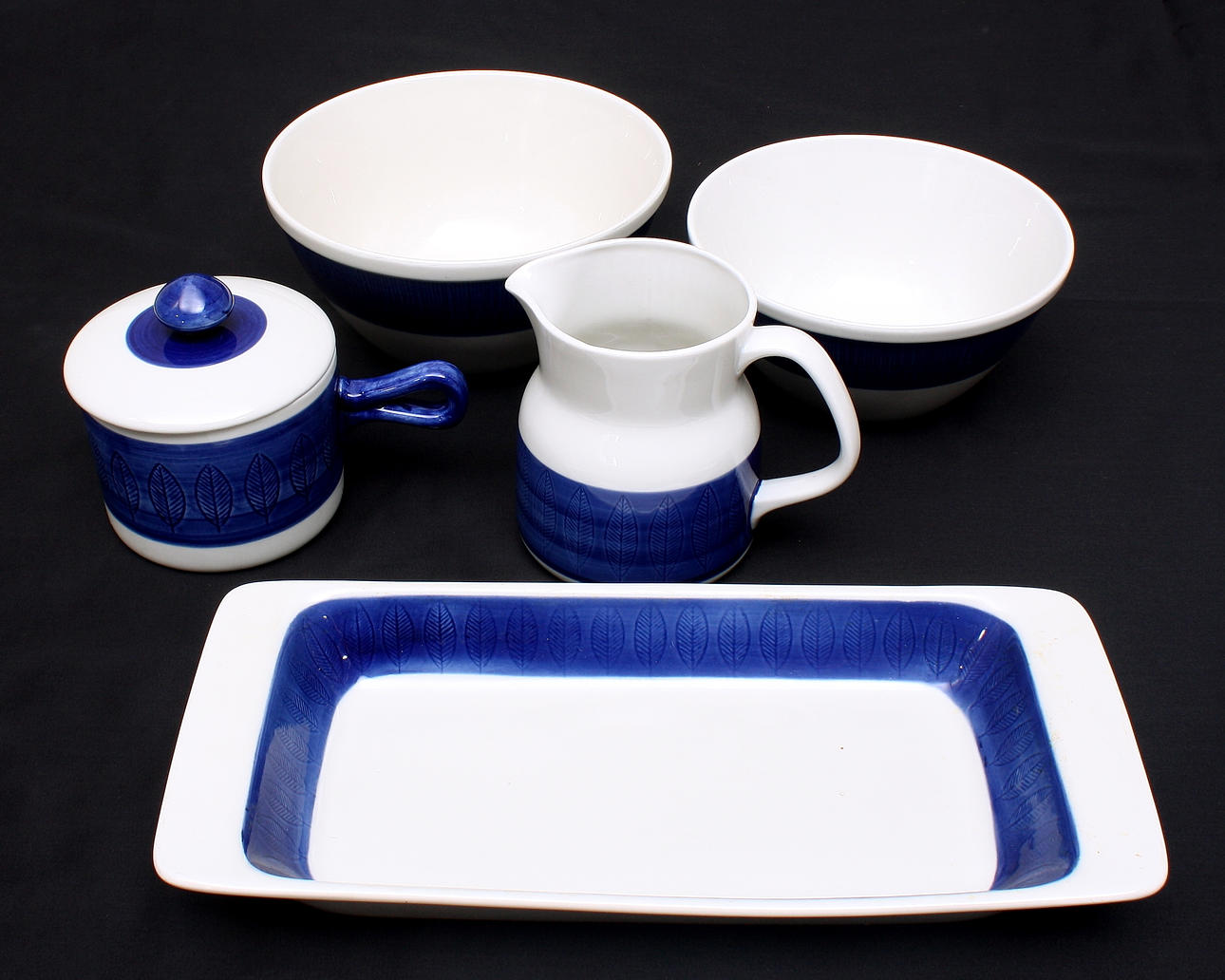 SERVISDELAR, 5 delar, Koka Blå, Hertha Bengtsson - Rörstrand.