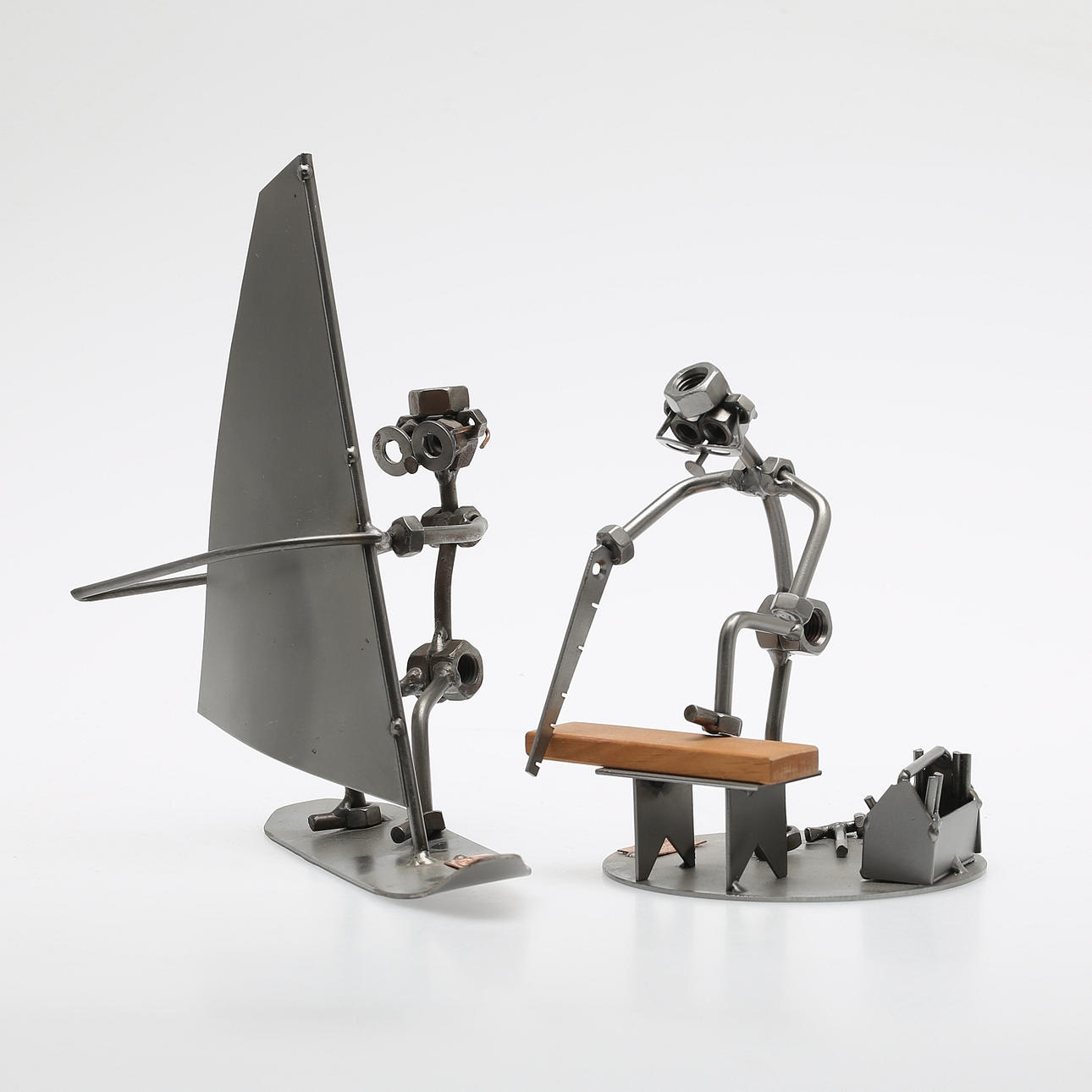 METALLFIGURER, 2 st, Hinz & Kunst.