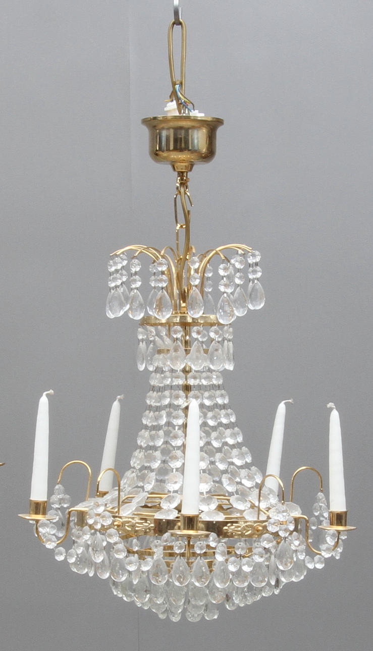 LJUSKRONA, för 5 st ljus, Rejmyre belysning, 19/2000-tal.