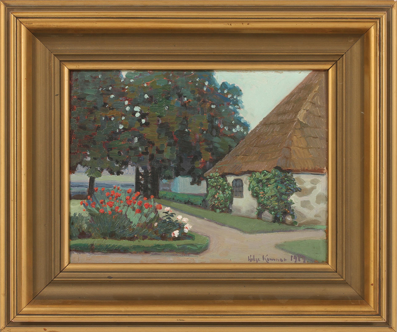 HELGE KEMNER, olja på pannå, sign o dat 1917.