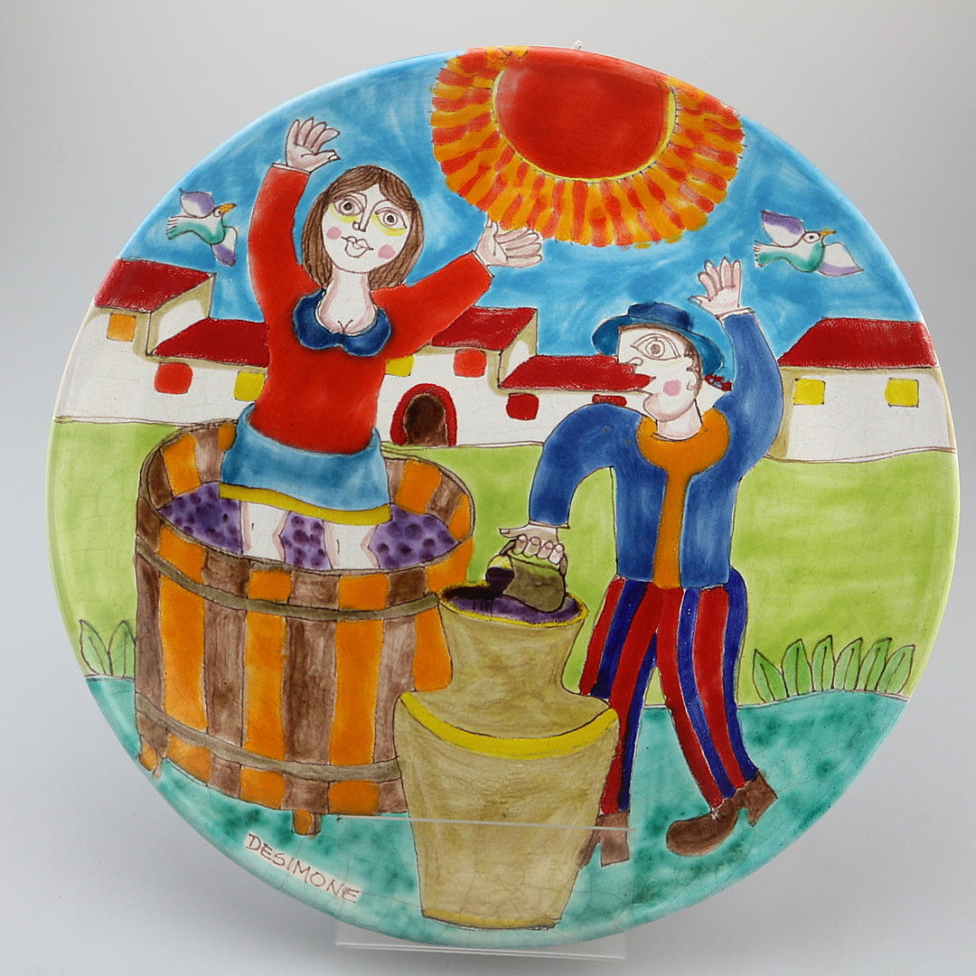 GIOVANNI DE SIMONE. KERAMIK TELLER.