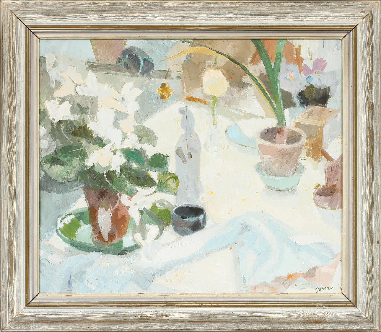 MARTIN POSER, olja på pannå, sign.