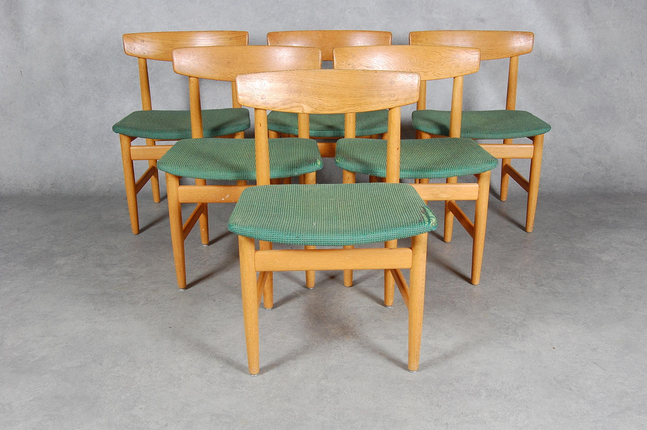 BÖRGE MOGENSEN. stolar, 6 st, BM 3236, för Karl Andersson & Söner, 1900-talets andra hälft.