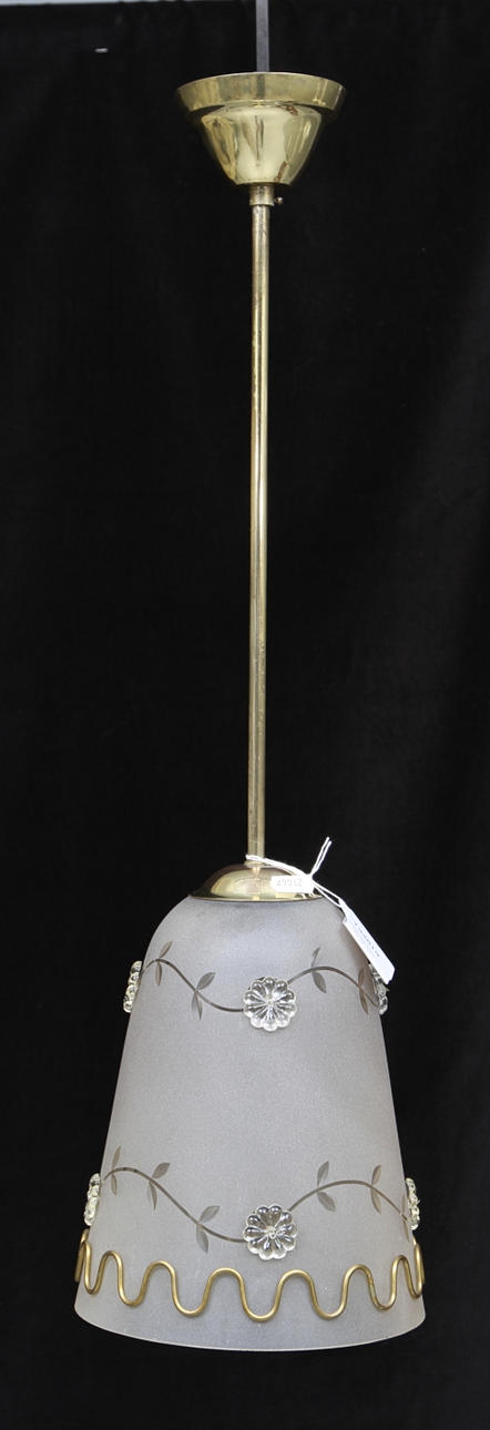 TAKLAMPA, 1940-tal. Total höjd 69 cm.