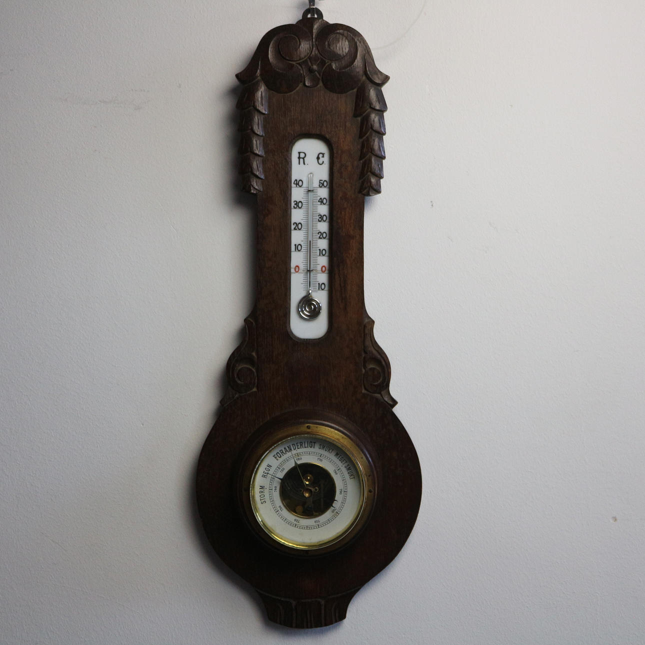 ANTIK BAROMETER I JUGENDSTIL.