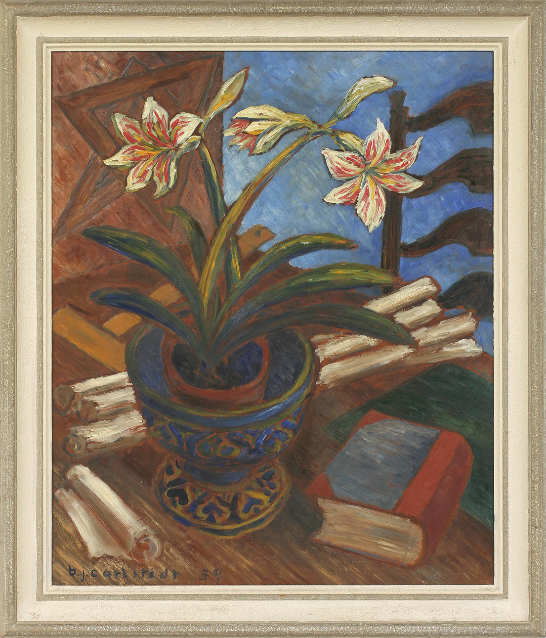 BIRGER CARLSTEDT. Oil on Board, signed.