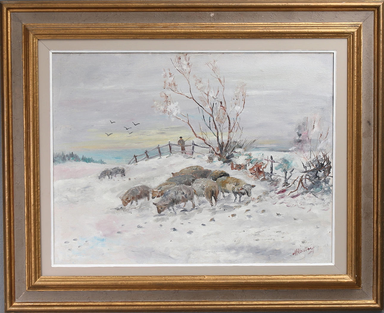 MAX HELLBERG. Olja på duk, signerad.