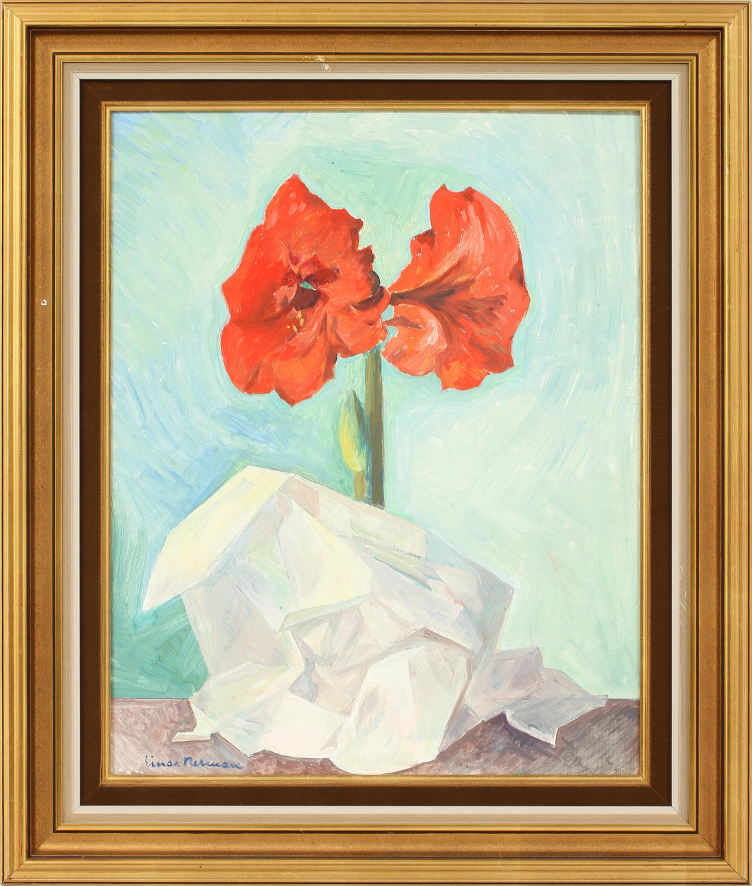 EINAR NERMAN. olja på pannå, sign.