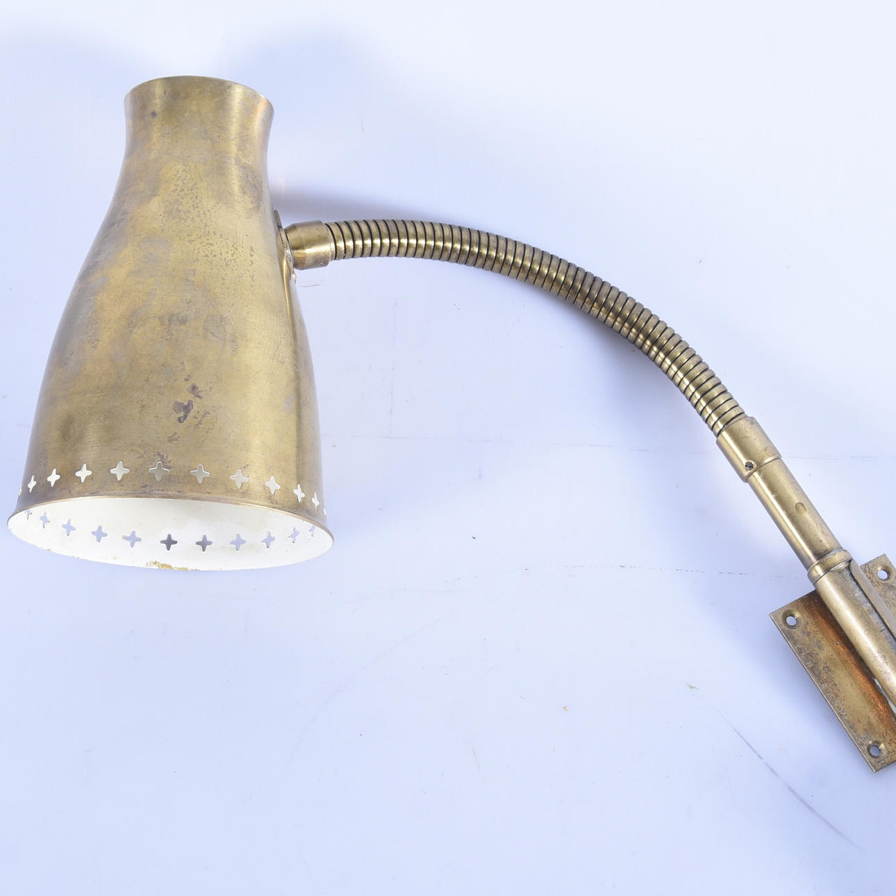 WALL LAMP, brass, Falkenberg lighting, 1950s/60s.