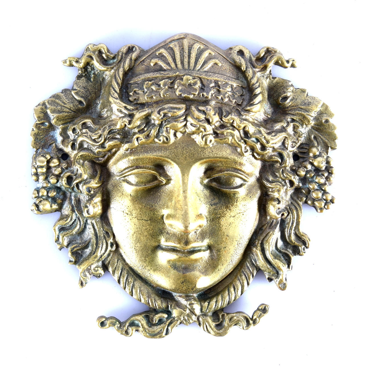 DECORATIVE ELEMENT, bronze, Medusa, 19th century.