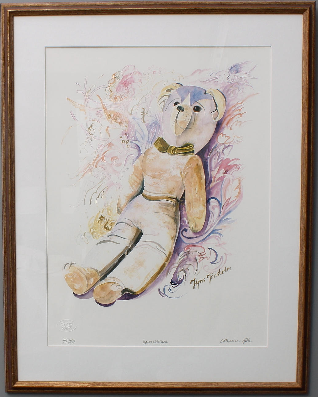 CATHARINA GÖTH. litografi, handkolorerad, signerad och numrerad 49/299.