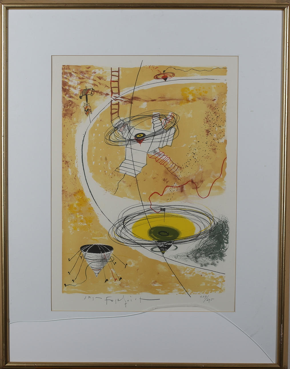 JÖRGEN FOGELQUIST. Komposition. Färglitografi. Signerad. 257/275.