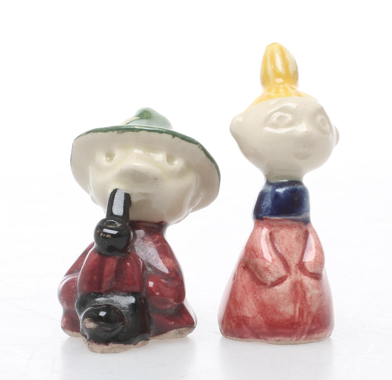 FIGURINER, 2 st, keramik, ur "Mumin", Snusmumriken samt Lilla My.