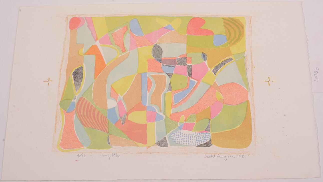 BERTIL ALMGREN. Abstract color. Lithograph.
