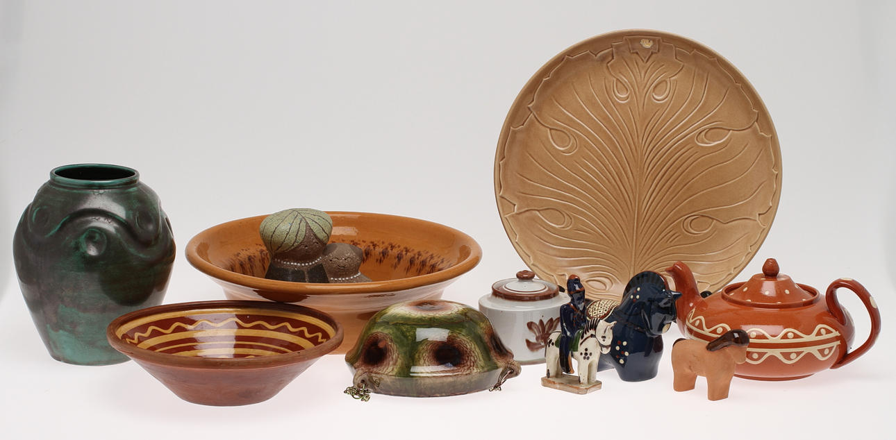 PARTI DIVERSE KERAMIK, 11 delar, Bl a Nittsjö, Höganäs, Upsala Ekeby, Samuel J Arvika m m. 1900-tal.