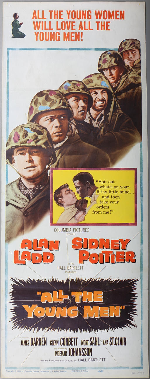 FILMAFFISCH. All the young Men! Med bl a Ingemar Johansson.