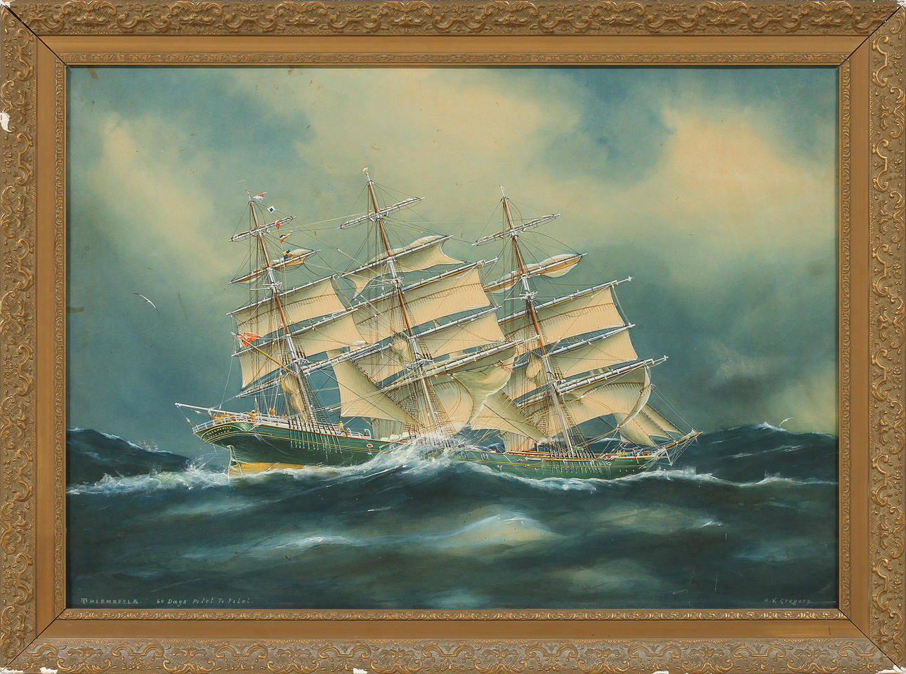 ARTHUR VICTOR GREGORY, gouache, sign.