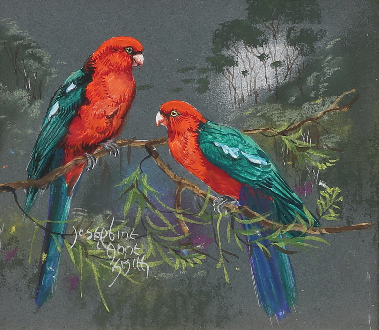 JOSEPHINE ANNE SMITH. watercolor, signed.