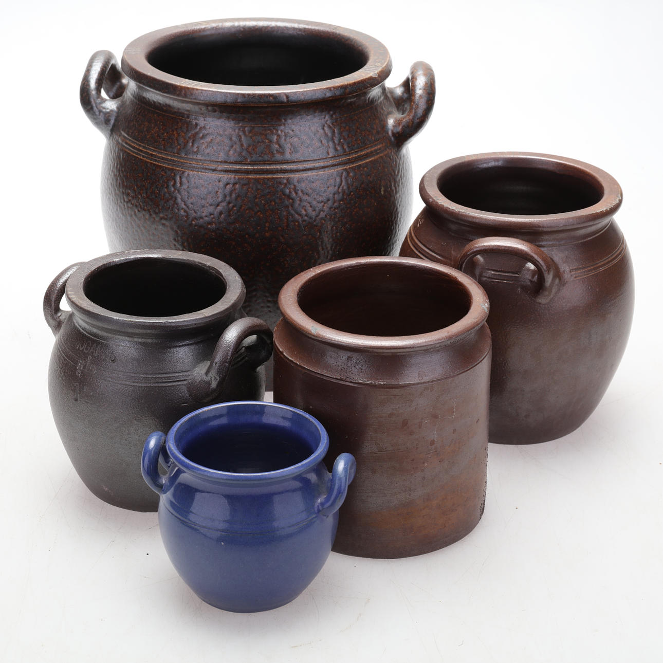 MUG, 5 pieces, Höganäs, stoneware, 1900s.