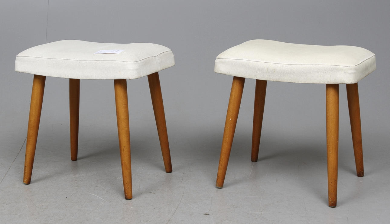 TABURETTER, ett par, 1950/60-tal.
