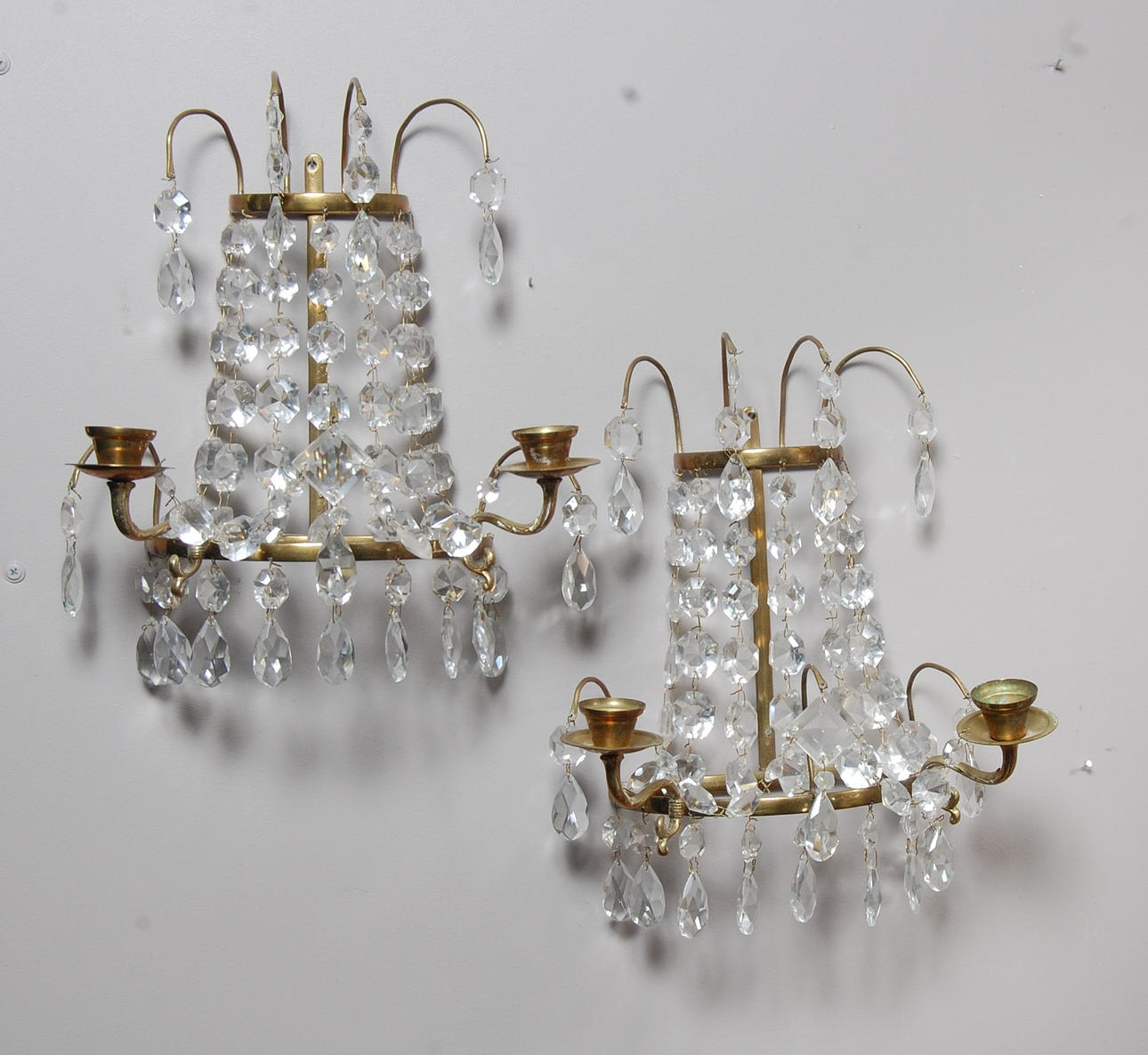 VÄGGLYSTER, 1 par, empirestil, 1900-tal.