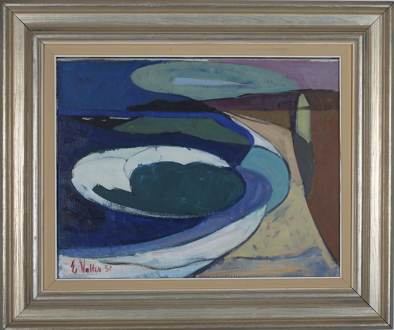 ERIK WALTER PERSSON. Haväng. Olja på duk Signerad E Walter och daterad -51.