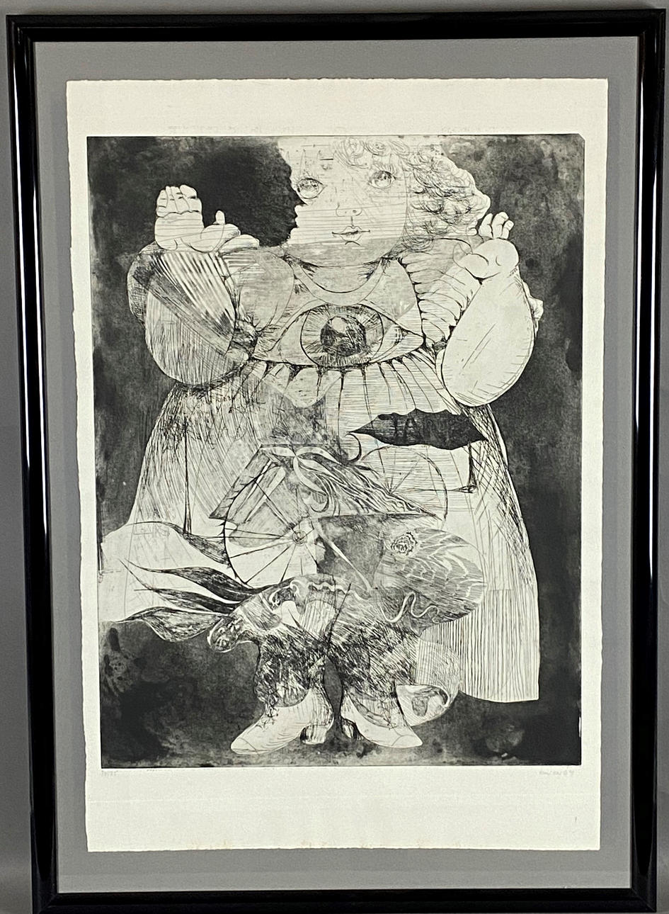 - KAISER, HELGA. "Puppen", Radierung, 1969.