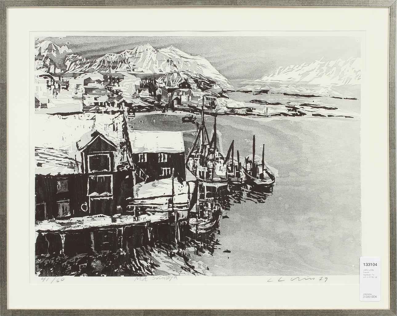 LARS LERIN. Träsnitt. Signerad -79 och nr 41/60.