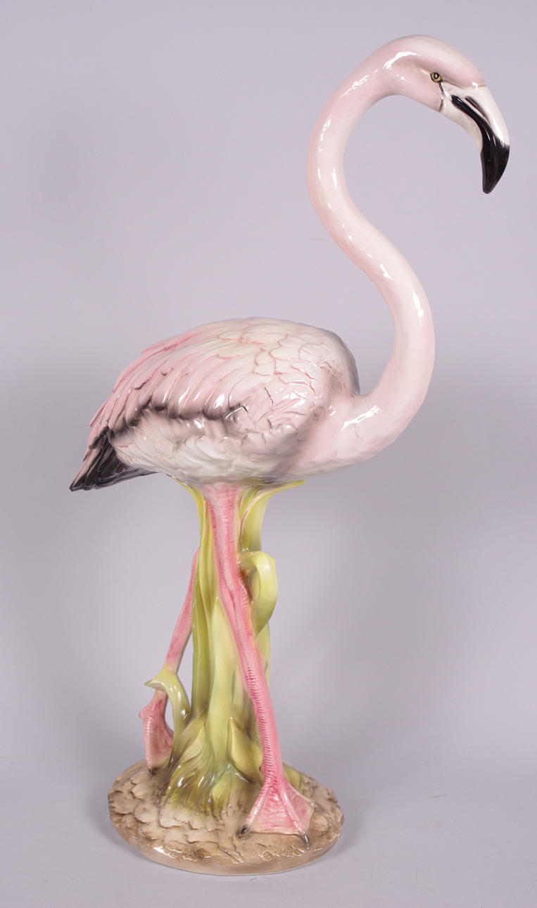 PORCELAIN FIGURE, flamingo.