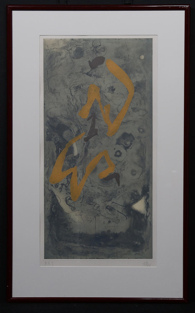 MASAFUMI YAMAMOTO. "Feuille" 1". Etching. Signed.