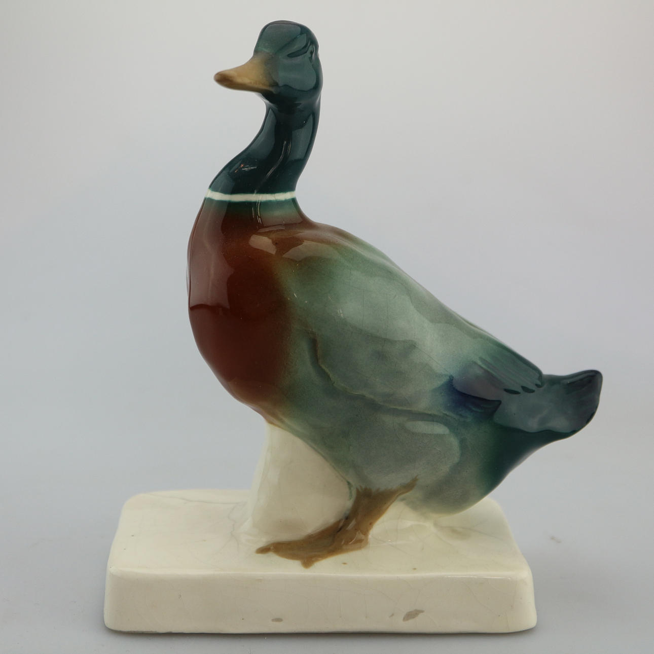 KERAMIK ENTE FIGUR ANTIK.