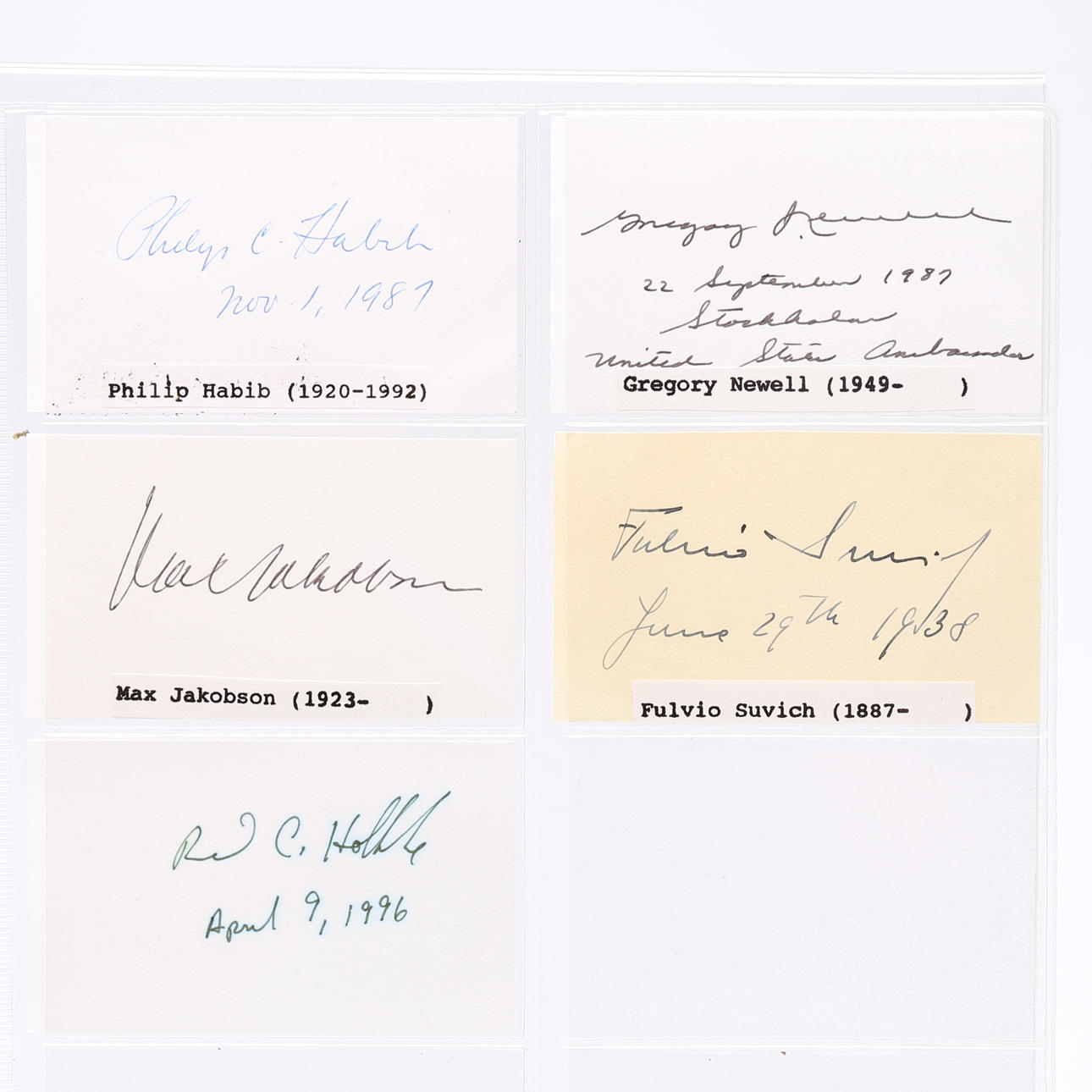 AUTOGRAPH. 24 FOREIGN DIPLOMATS.