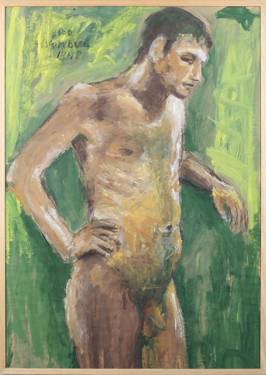 BO BLOMBERG. Modell. Blandteknik. Signerad och daterad 1948.