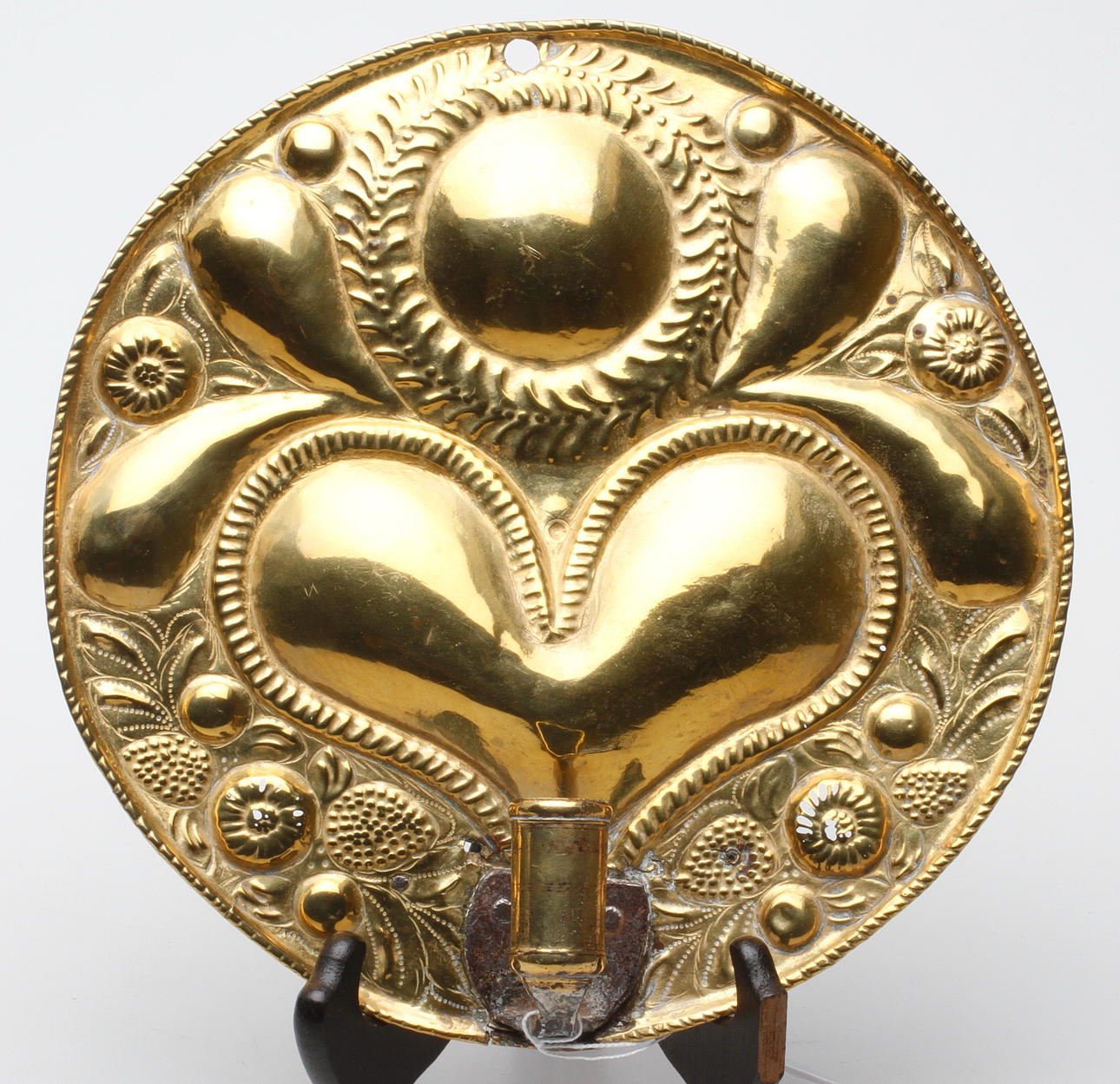 VÄGGPLÅT, mässing, barock, 1600/1700-tal.