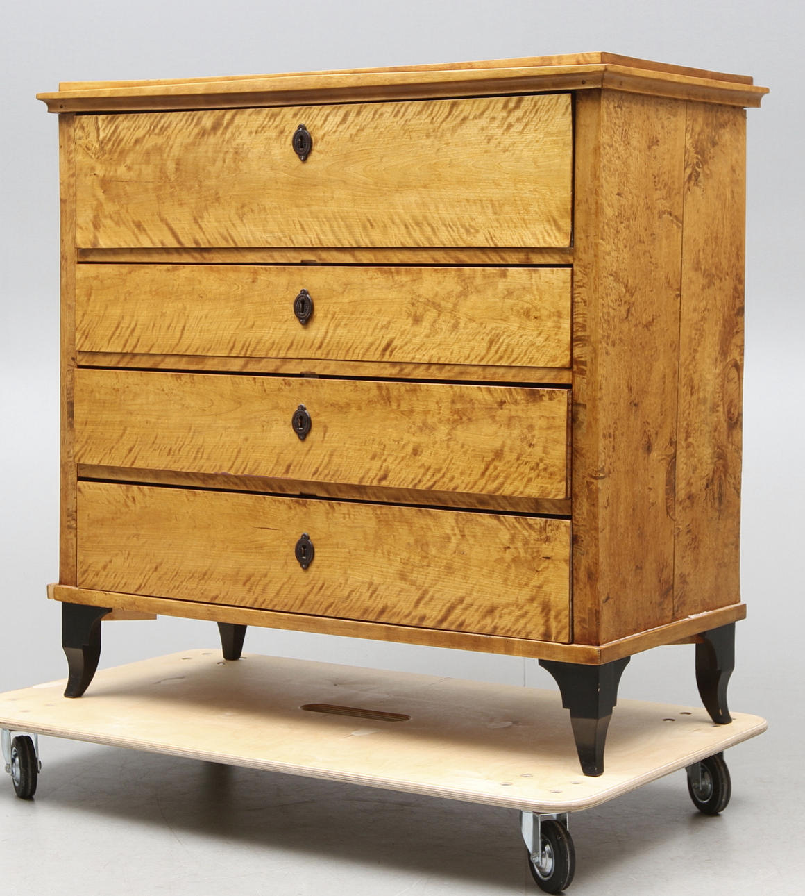 SKRIVBYRÅ, sk snäppare, empire, 1800-tal.