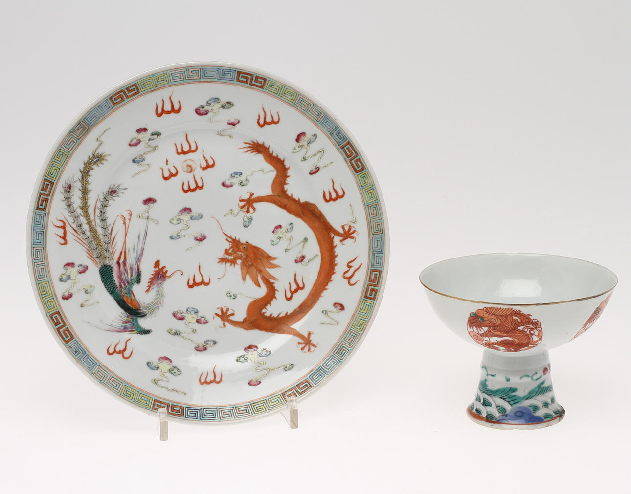 FAT samt SKÅL PÅ FOT, Kina, 1800/1900-tal.