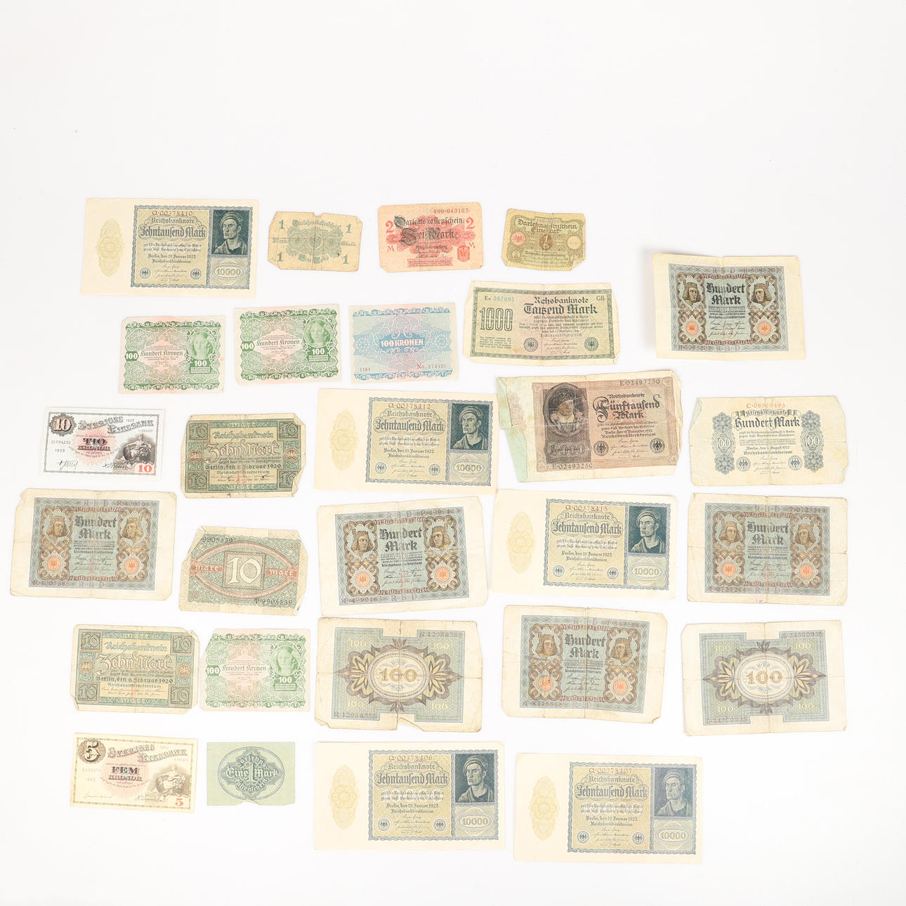 BANKNOTES, 27 pieces.
