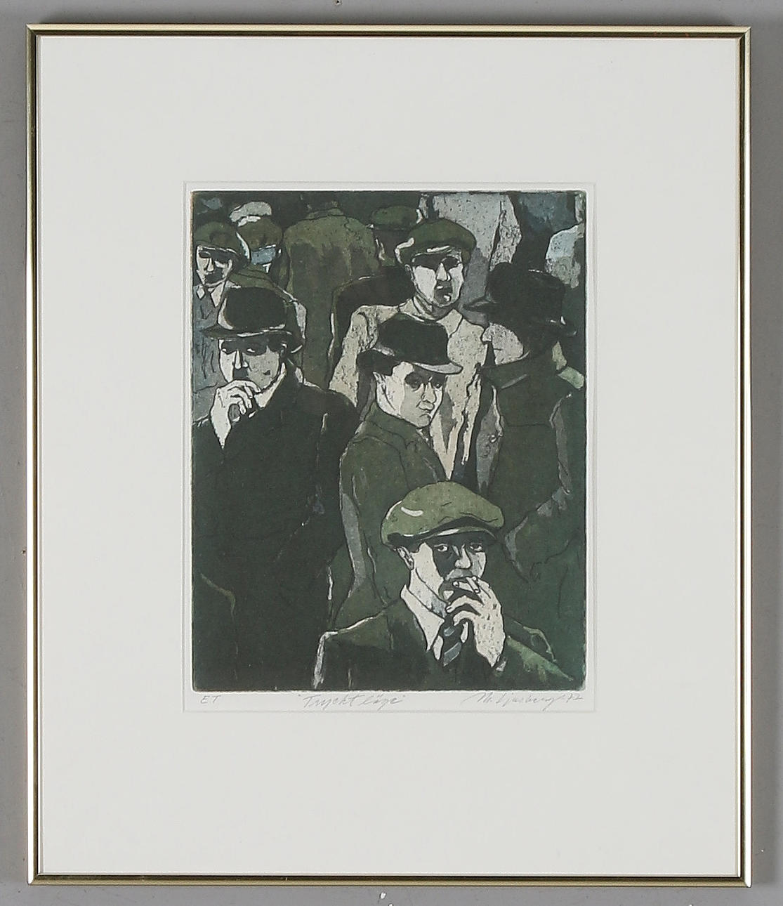MARIANNE LJUSBERG. "Print mode", etching, signed and marked ET.