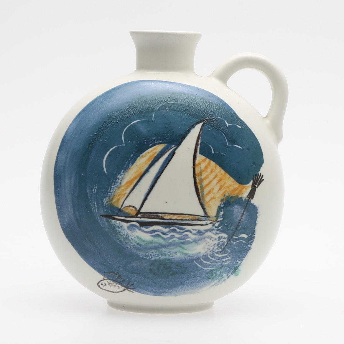 CARL-HARRY STÅLHANE. VASE MIT GRIFF, ROHRBAND.