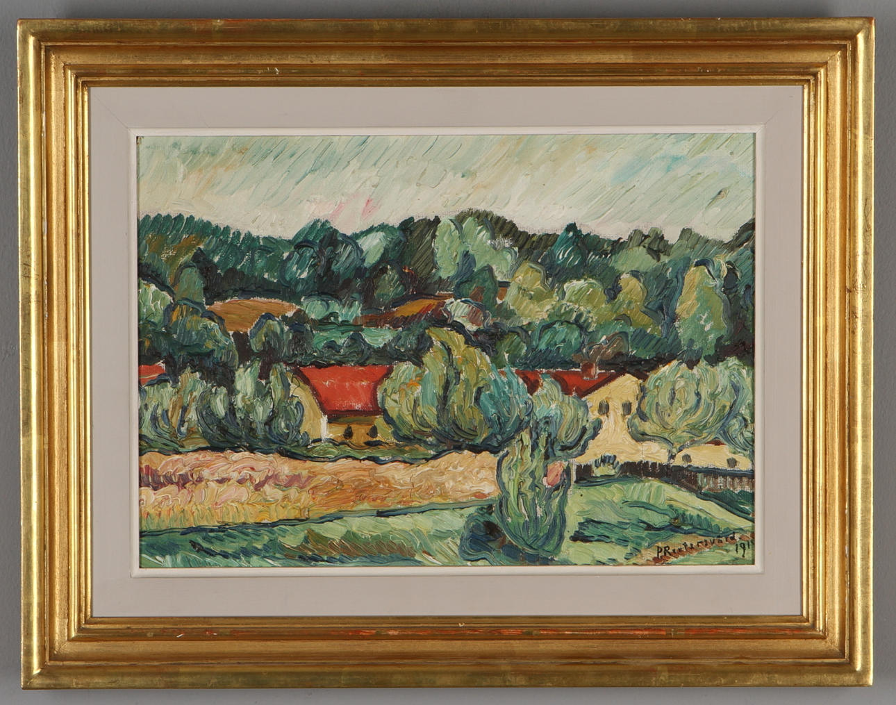 PATRIK REUTERSVÄRD. 2 st, landskap, olja på pannå, signerad samt daterade.