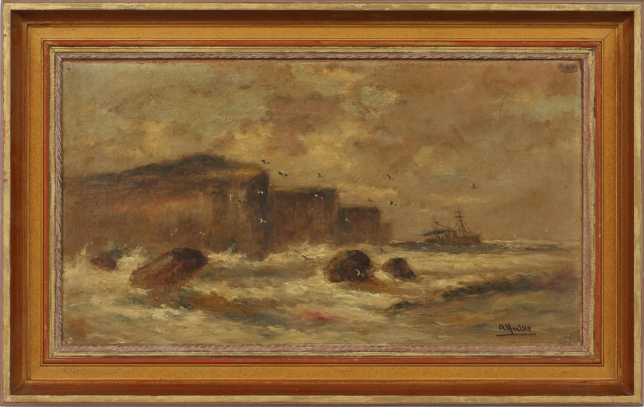 OKÄND KONSTNÄR, olja på duk, sign A. Hulk?