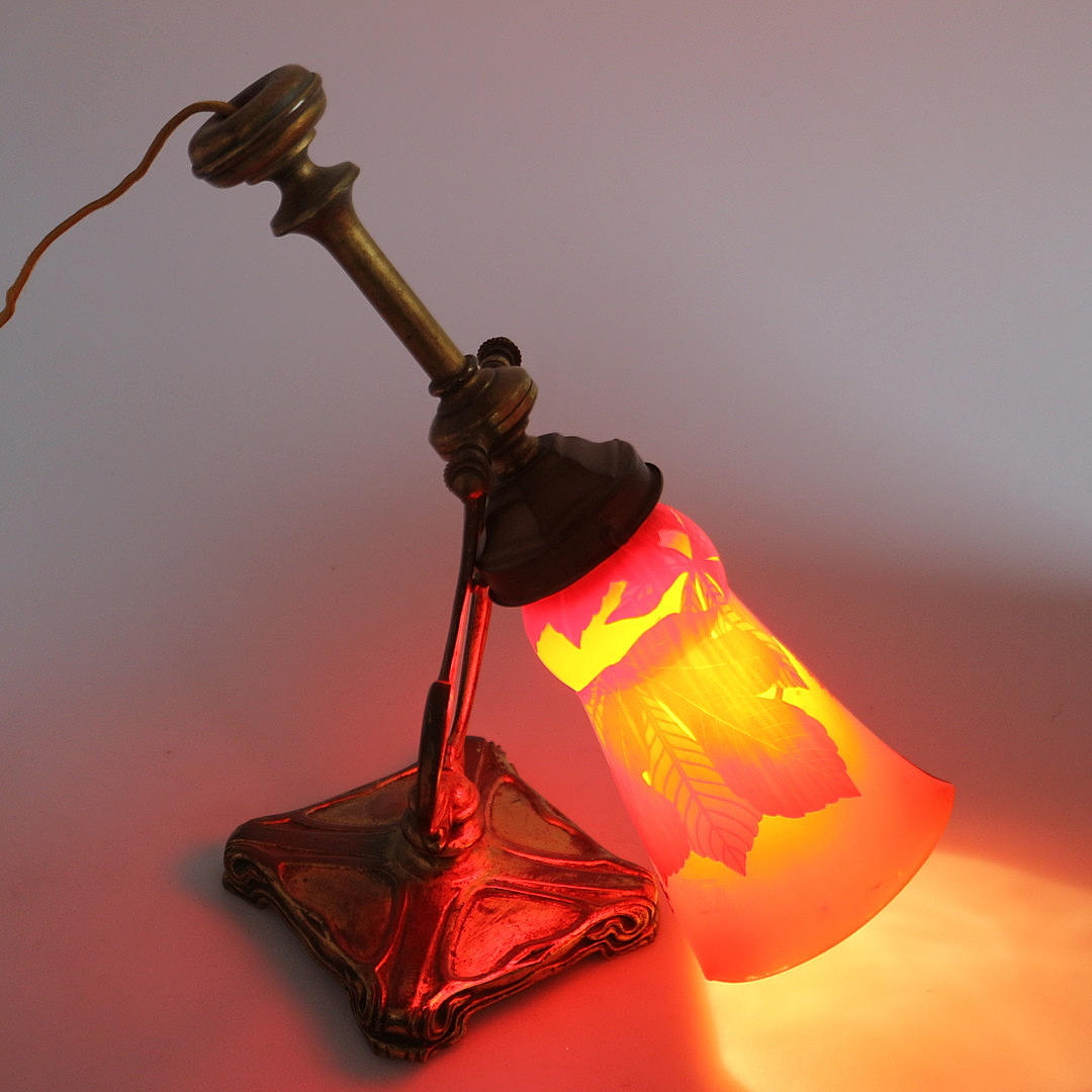 ANTIKE JUGENDSTIL LAMPE ANDRE DELATTE.