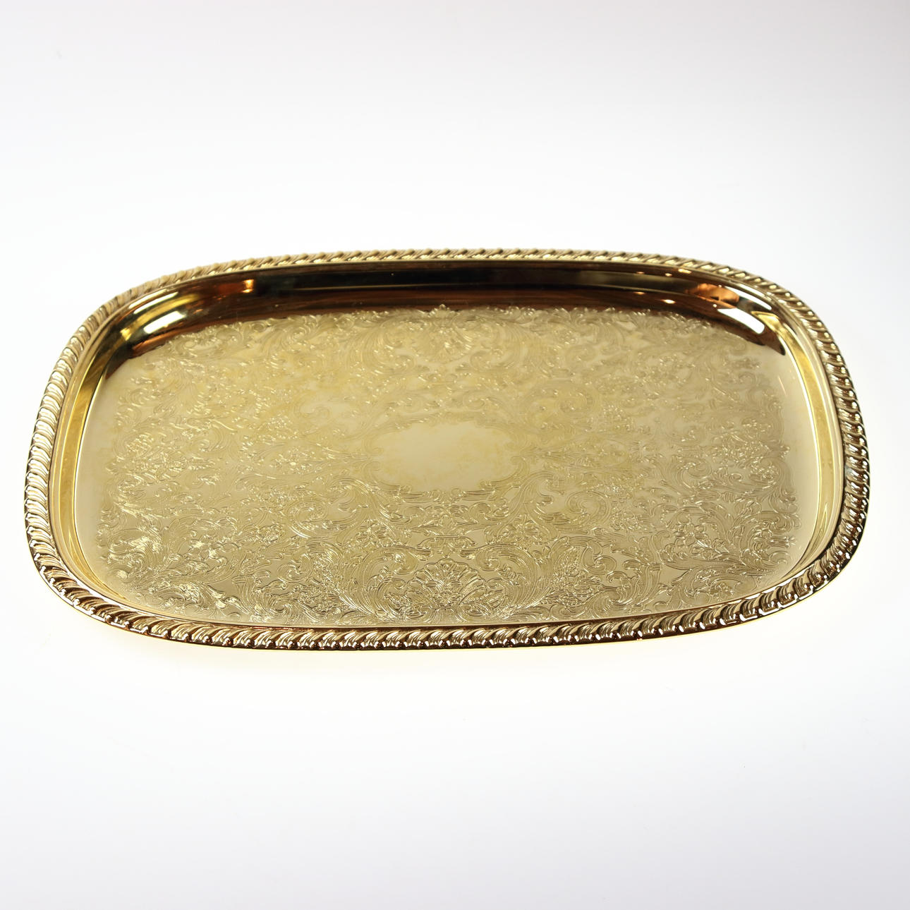 TRAYS, 2 pcs. gilded with 24K gold, Scandia Gold. Silver & Metals