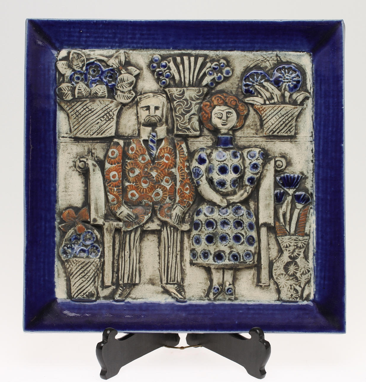 VÄGGPLATTA, keramik, Lisa Larson, Gustavsberg.