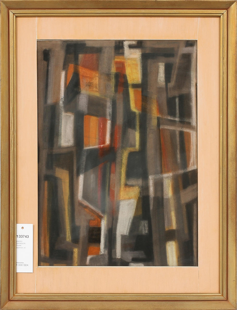 WIKING SVENSSON. Pastell, signerad.